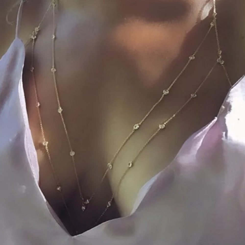 Gold plated multi layered body jewelry